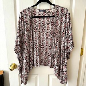 Brandy Melville Southwestern print kimono top pink beige women’s one size boho
